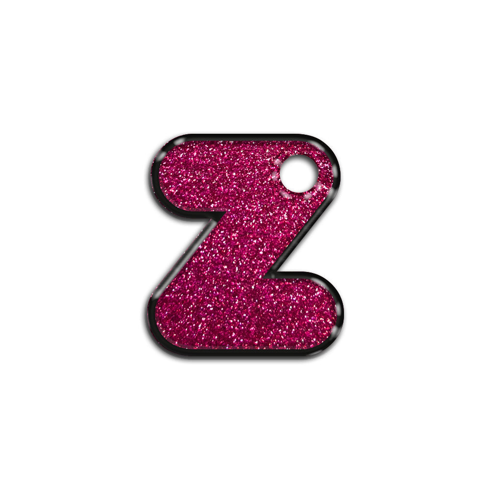 Z Harfi Rounded Fuşya Glitter | İsimlik
