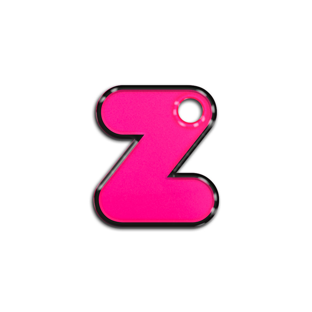 Z Harfi Rounded Pembe Neon | İsimlik