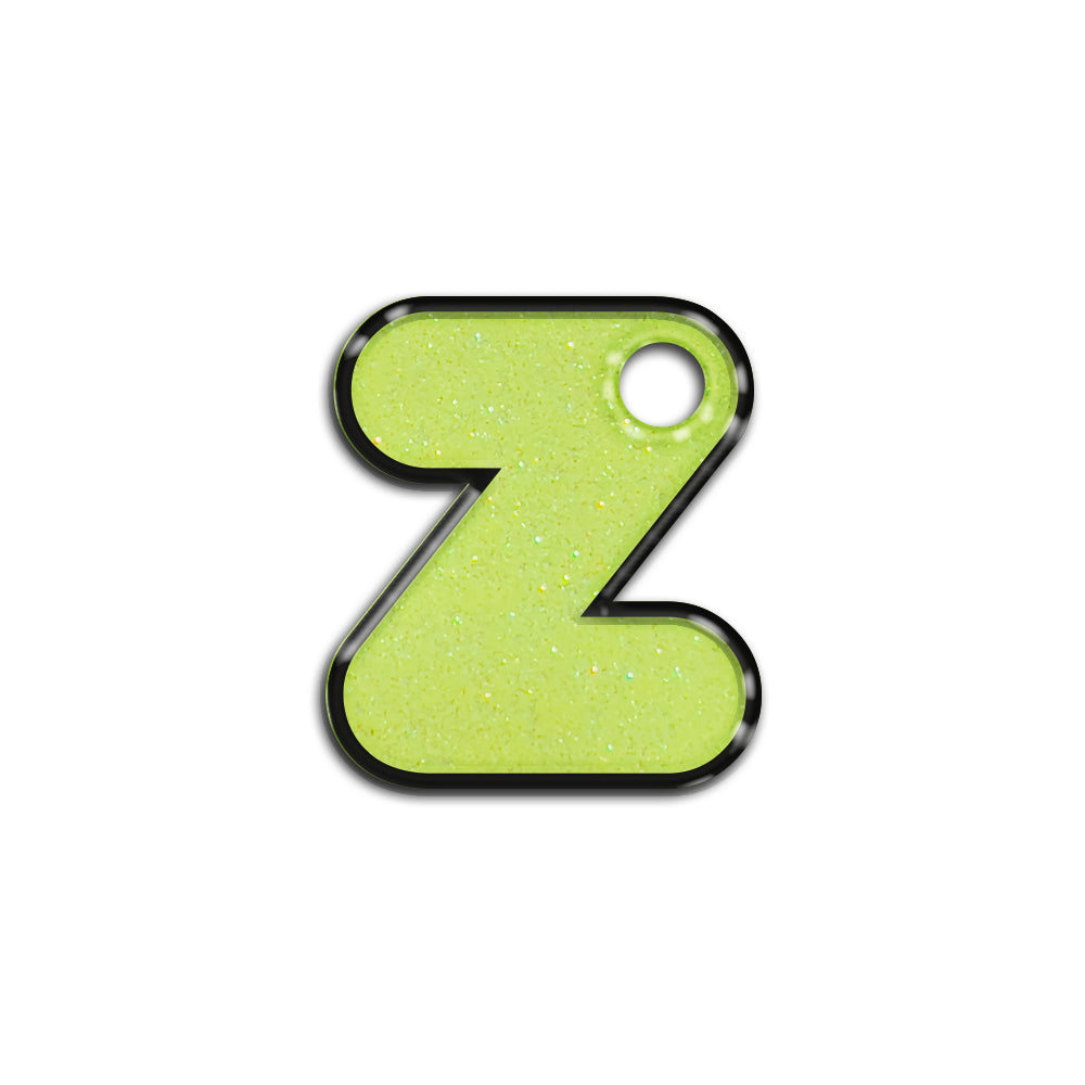 Z Harfi Rounded Sarı Glitter | İsimlik
