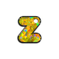 Z Harfi Rounded Sarı Holo | İsimlik