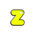 Z Harfi Rounded Sarı Neon | İsimlik