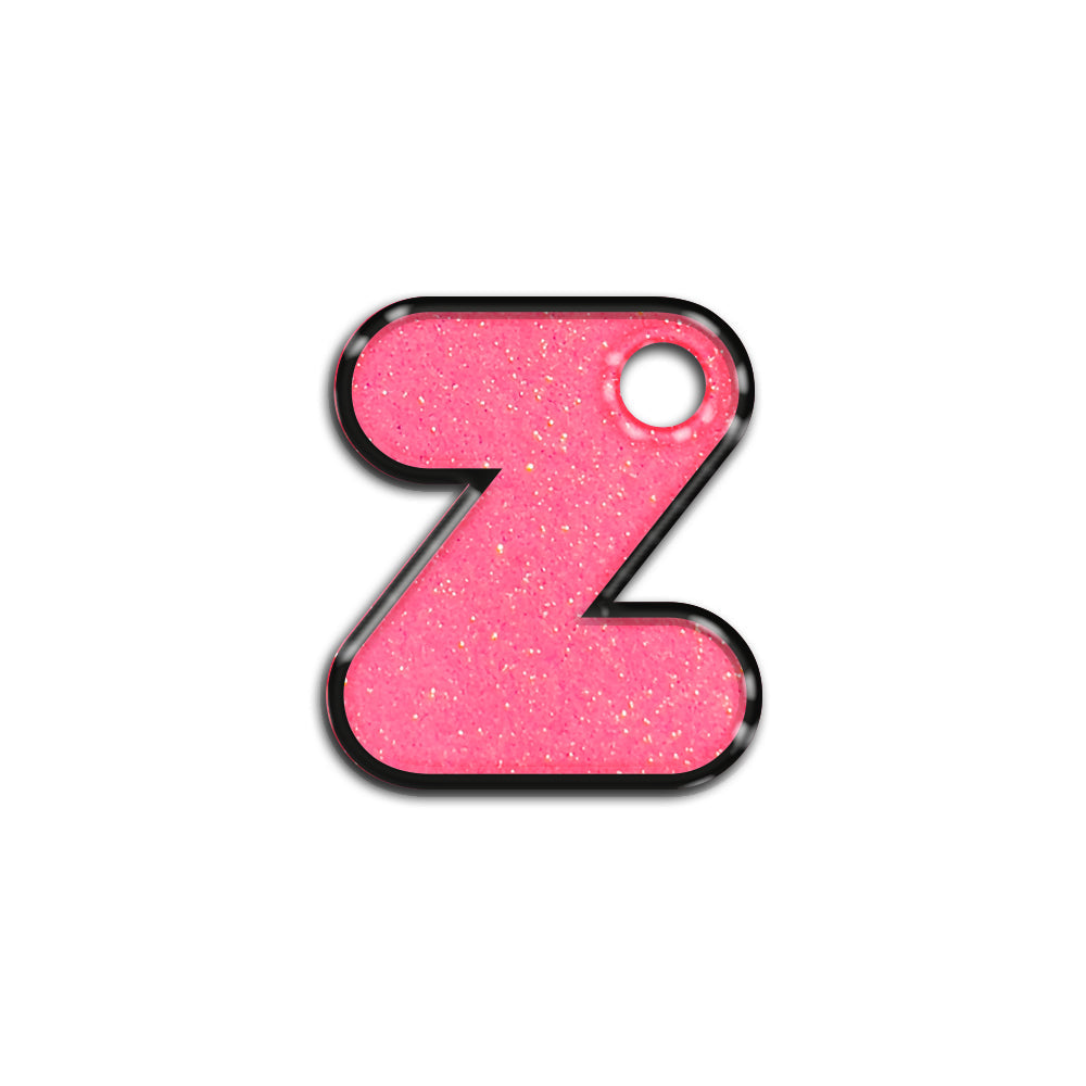 Z Harfi Rounded Şeker Pembe Glitter | İsimlik