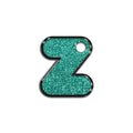 Z Harfi Rounded Su Yeşil Glitter | İsimlik