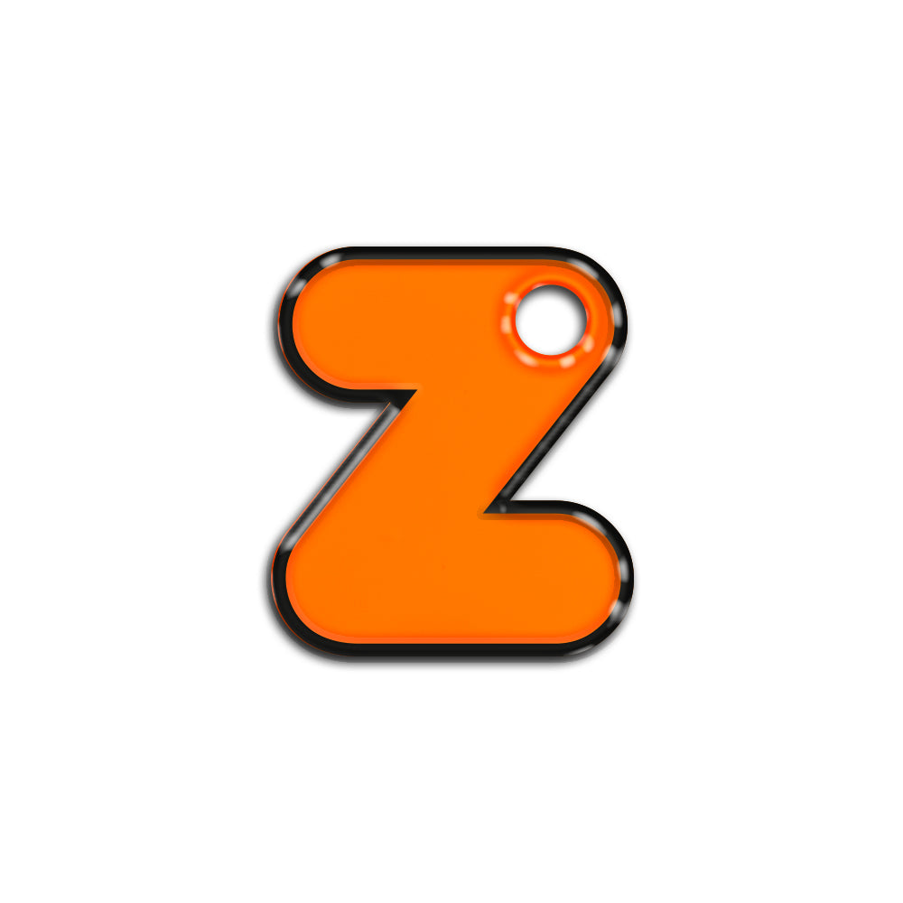 Z Harfi Rounded Turuncu Neon | İsimlik