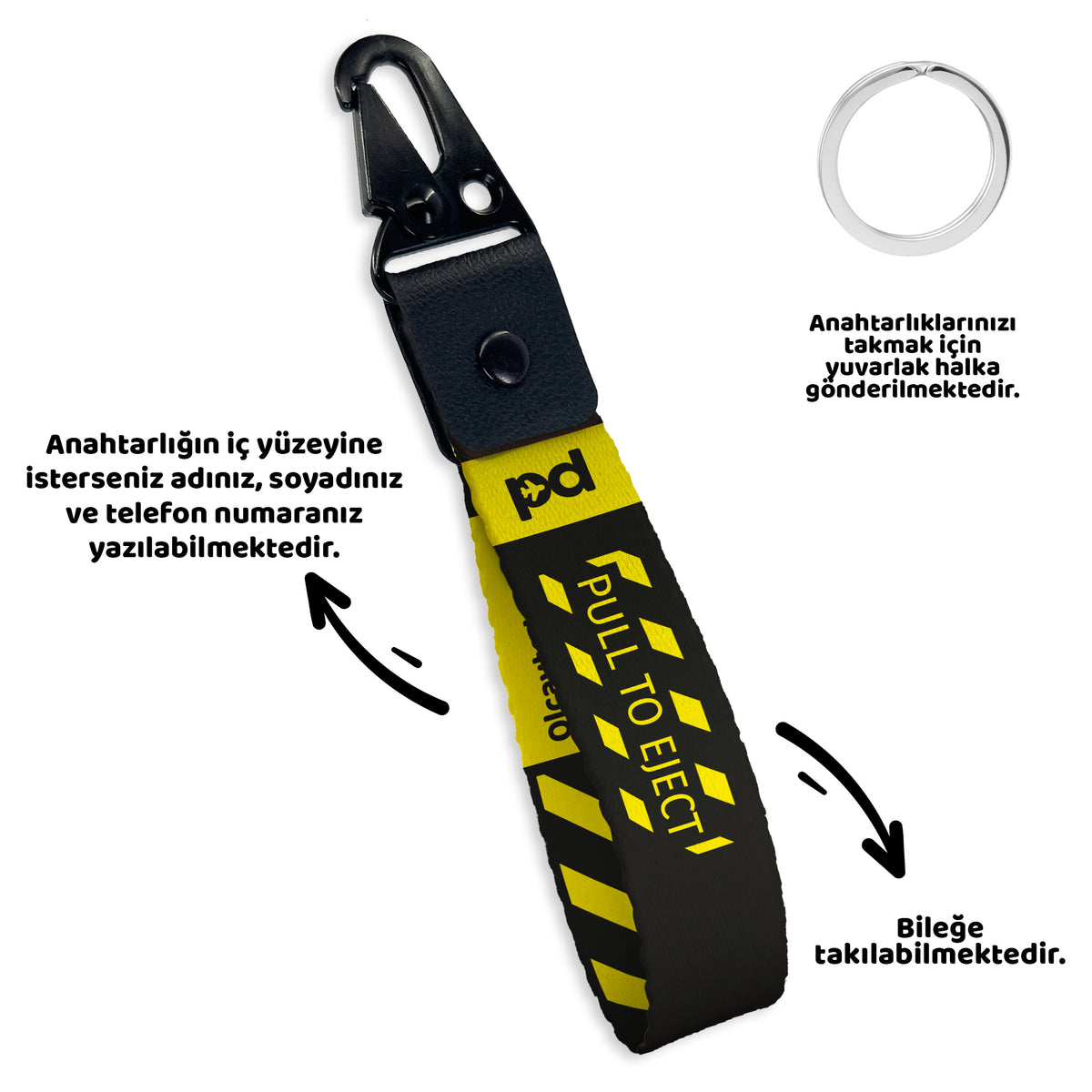 Pull To Eject | PD Fly Anahtarlık - Evcil hayvanlar için mükemmel bir ürün.