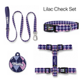 Lilac Check Tasma ve Künye Seti – Set fotoğrafı