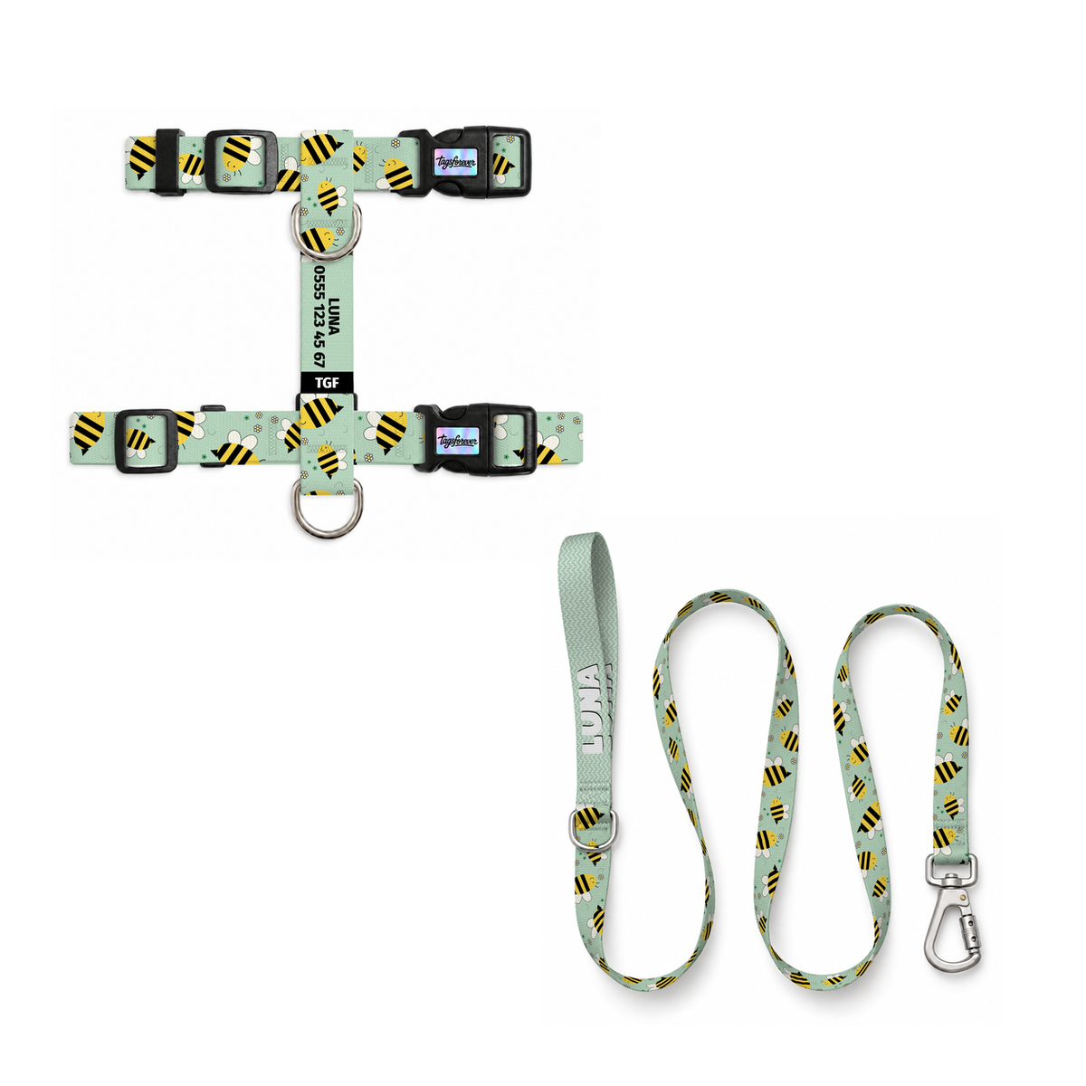 Buzzy Green | Kedi Gezdirme Setleri – Göğüs tasması ve gezdirme kayışı
