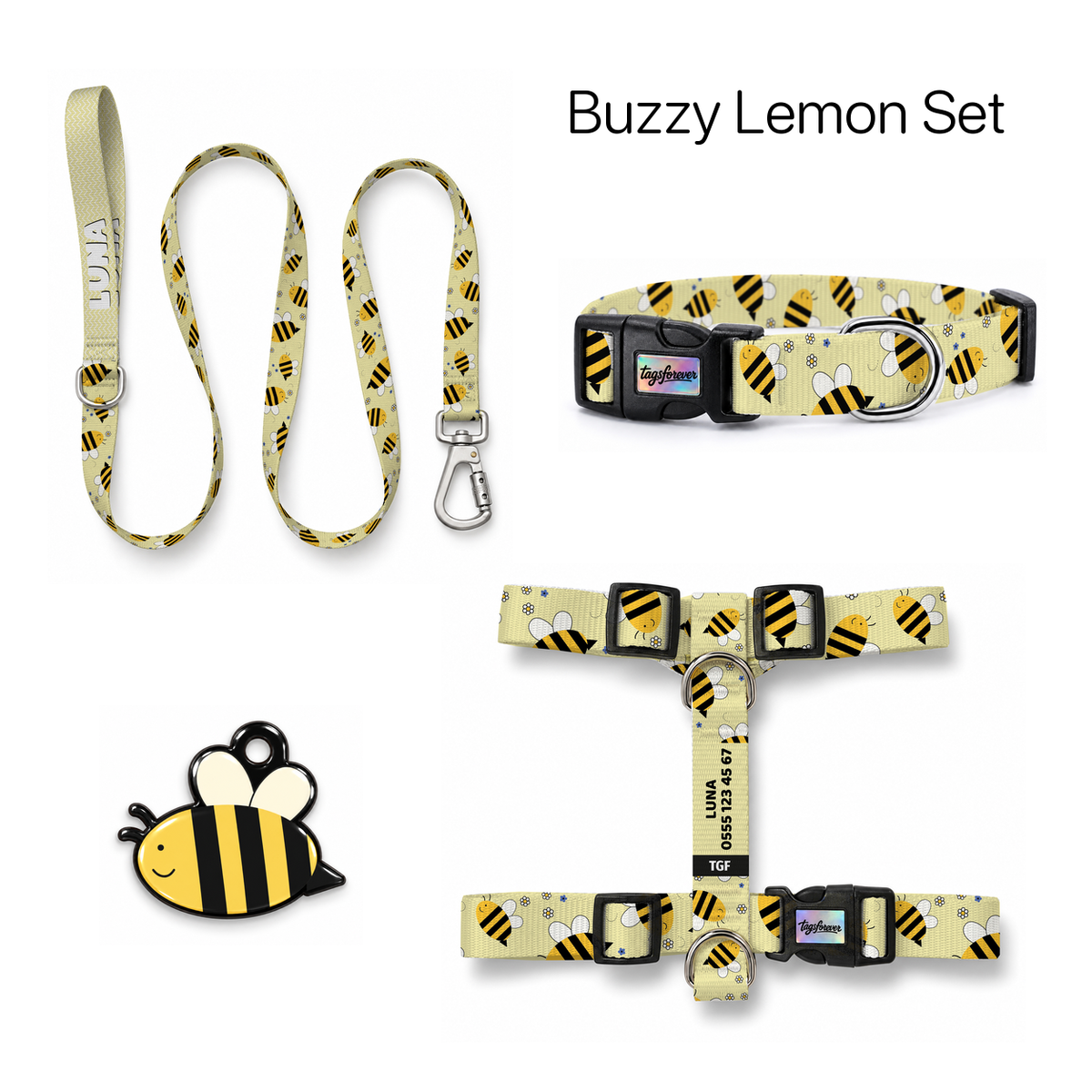Buzzy Lemon Tasma ve Künye Seti – Set fotoğrafı