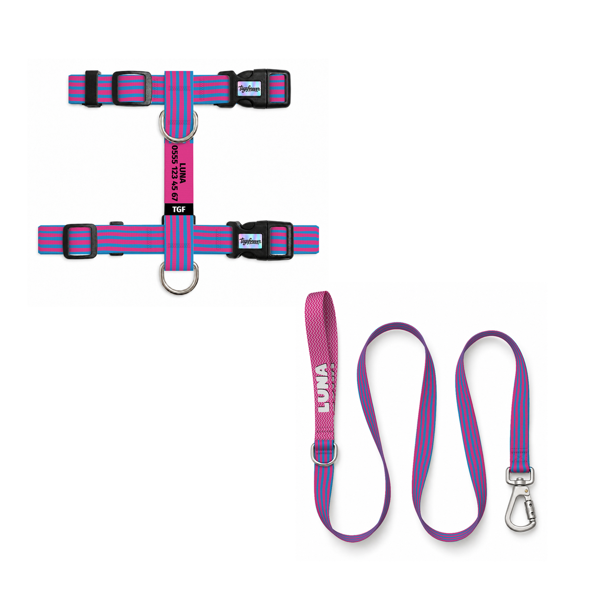 Brush Pink | Kedi Gezdirme Setleri – Göğüs tasması ve gezdirme kayışı