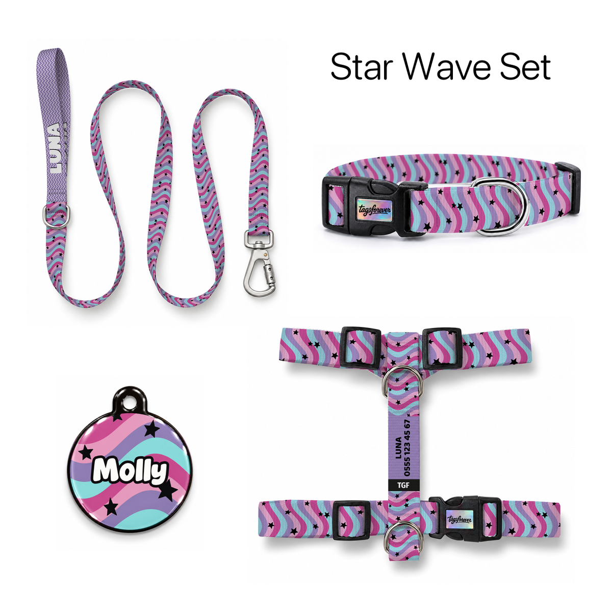 Star Wave Tasma ve Künye Seti – Set fotoğrafı