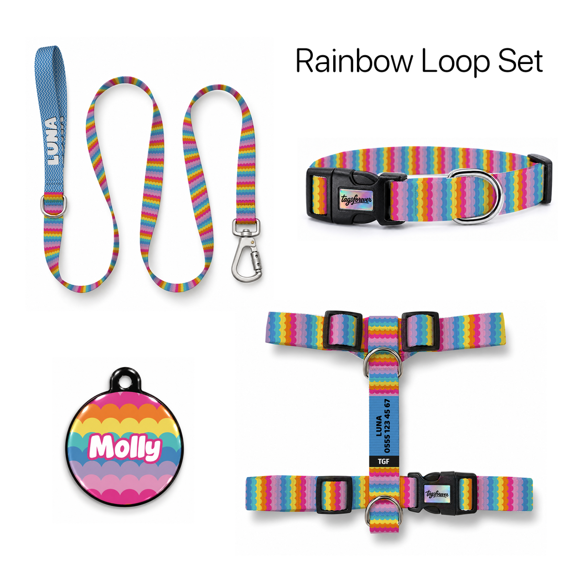 Rainbow Loop Tasma ve Künye Seti – Set fotoğrafı