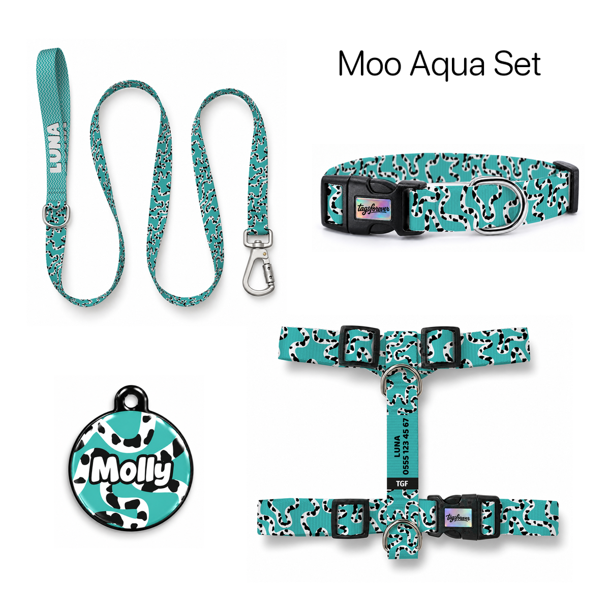 Moo Aqua Tasma ve Künye Seti – Set fotoğrafı