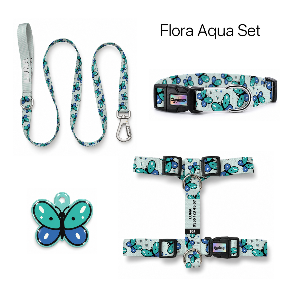 Flora Aqua Tasma ve Künye Seti – Set fotoğrafı