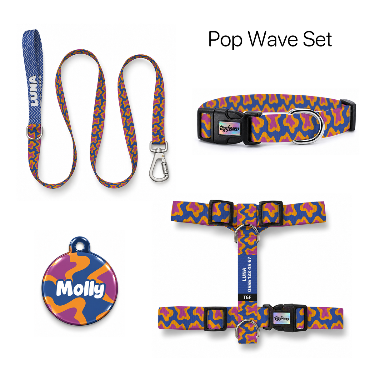 Pop Wave Tasma ve Künye Seti – Set fotoğrafı