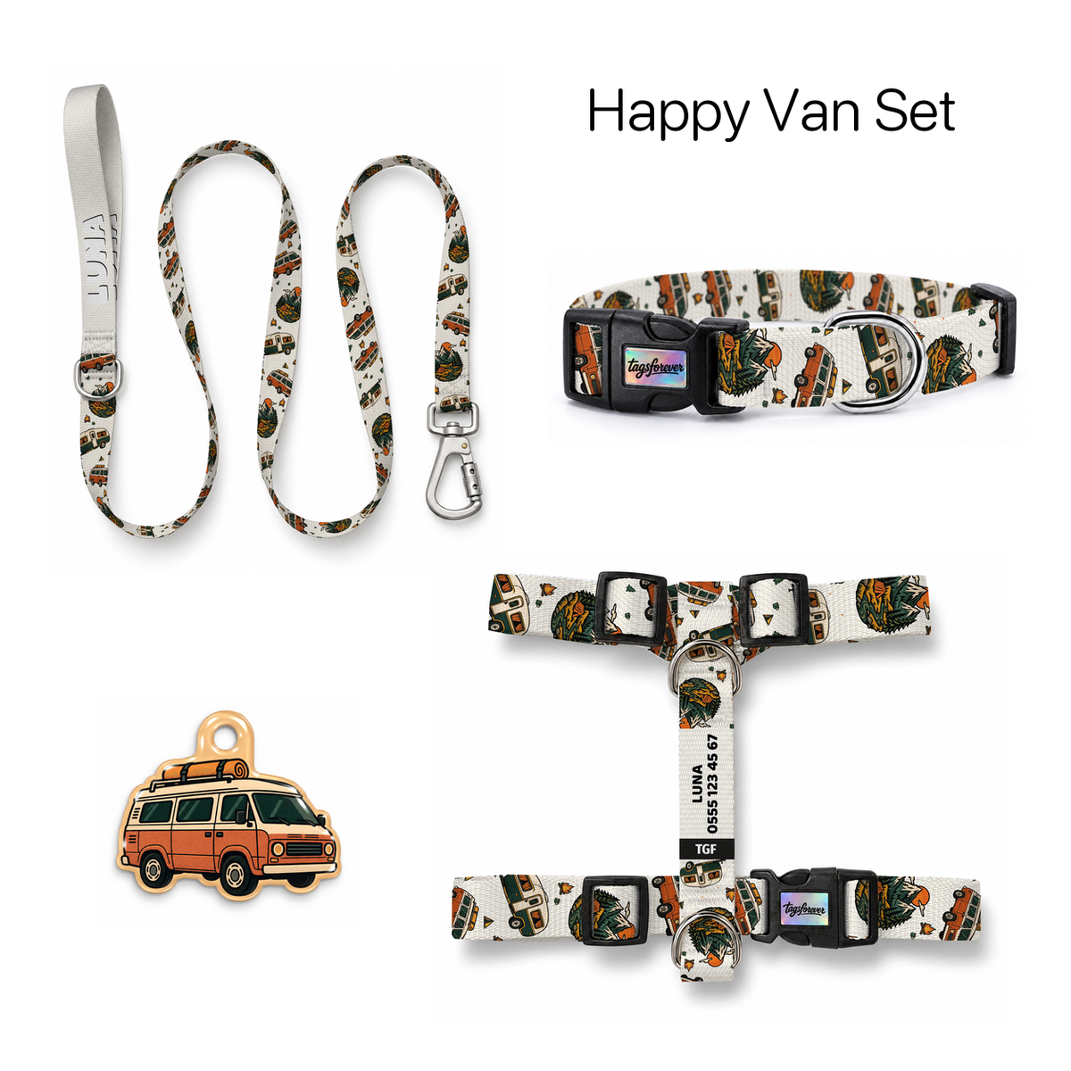 Happy Van Tasma ve Künye Seti – Set fotoğrafı