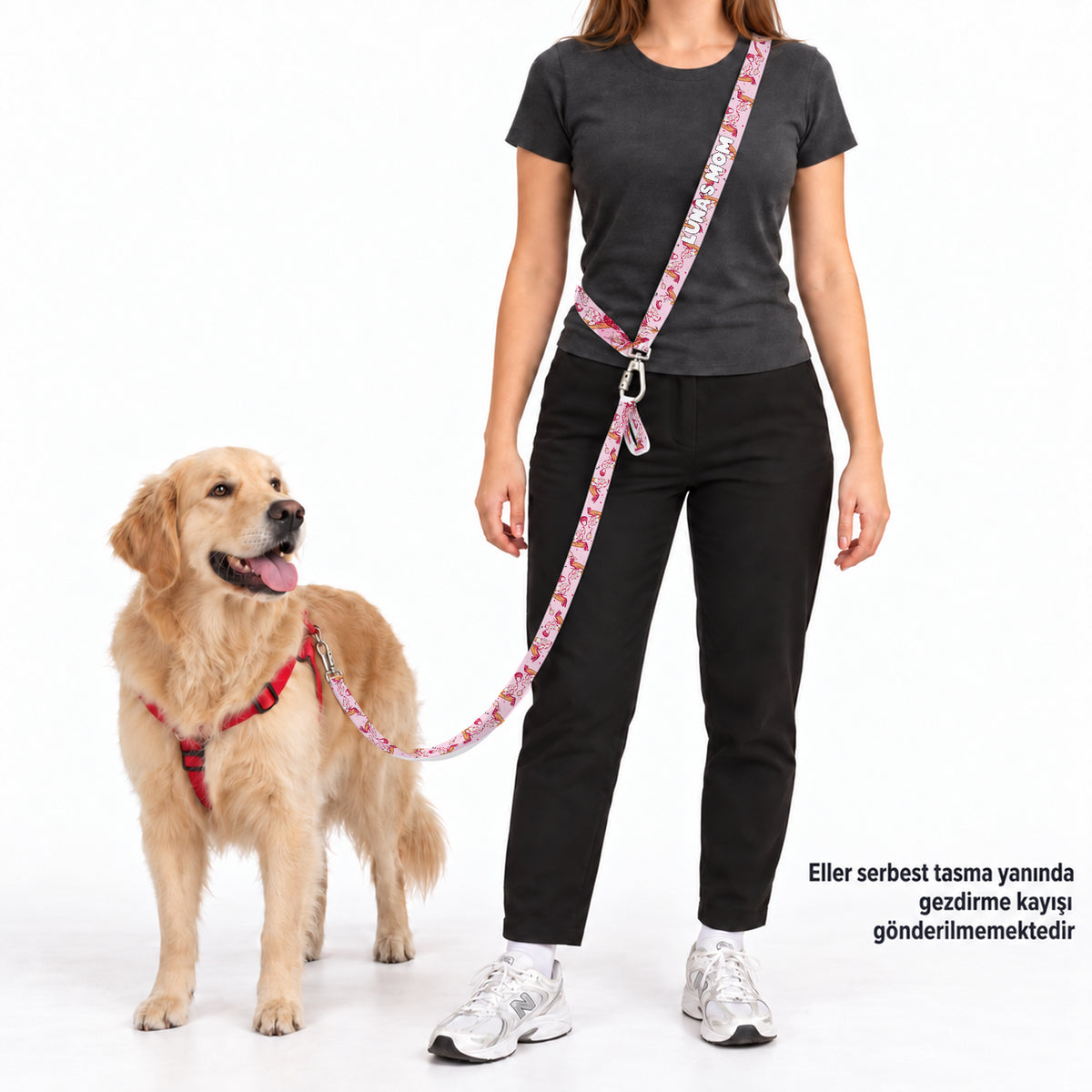 Pink Sport Eller Serbest Tasma – Kadin Kopek