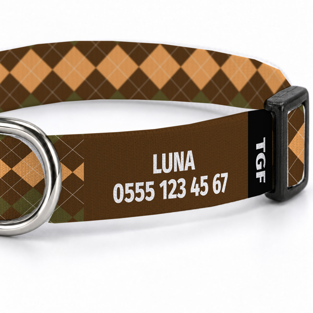 Olive Check Köpek Tasması – Yakin Cekim