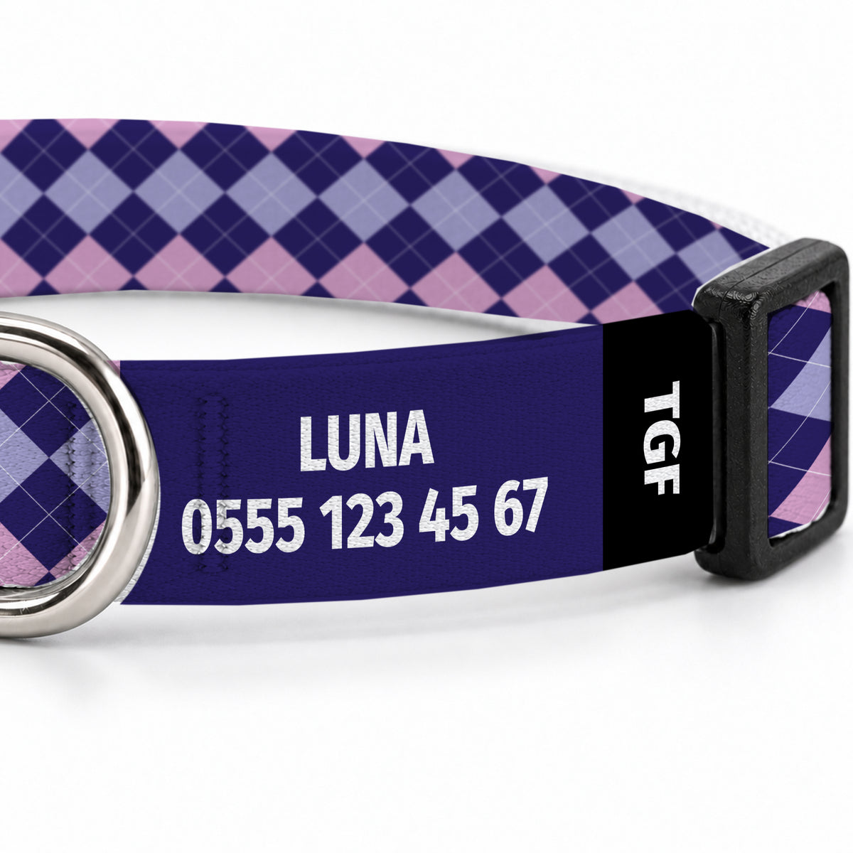 Lilac Check Kedi Tasması – Yakin Cekim