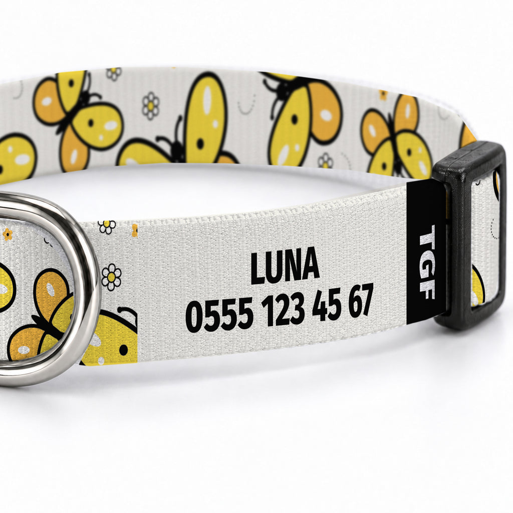 Flora Yellow Köpek Tasması – Yakin Cekim