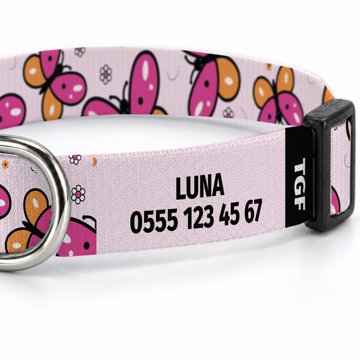 Flora Pink Köpek Tasması – Yakin Cekim