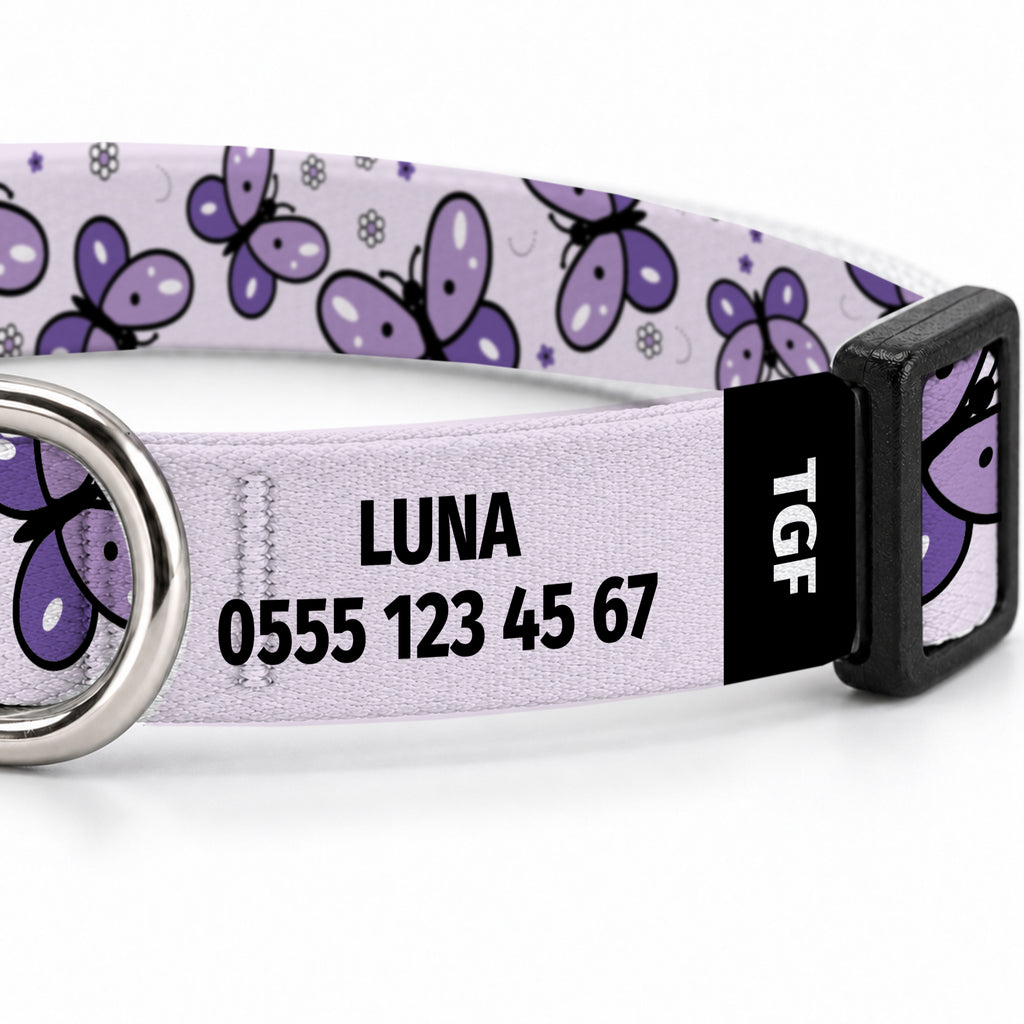 Flora Lilac Kedi Tasması – Yakin Cekim
