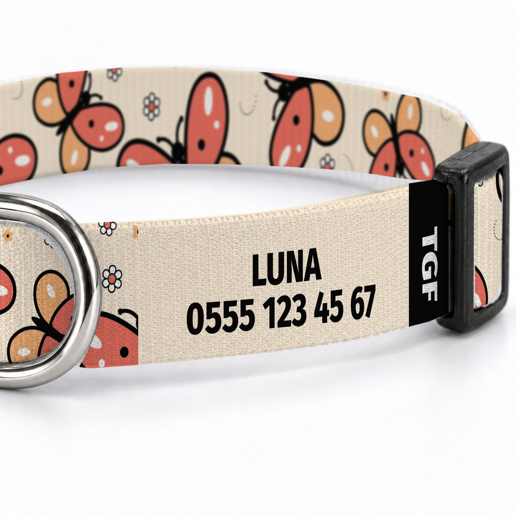 Flora Peach Köpek Tasması – Yakin Cekim