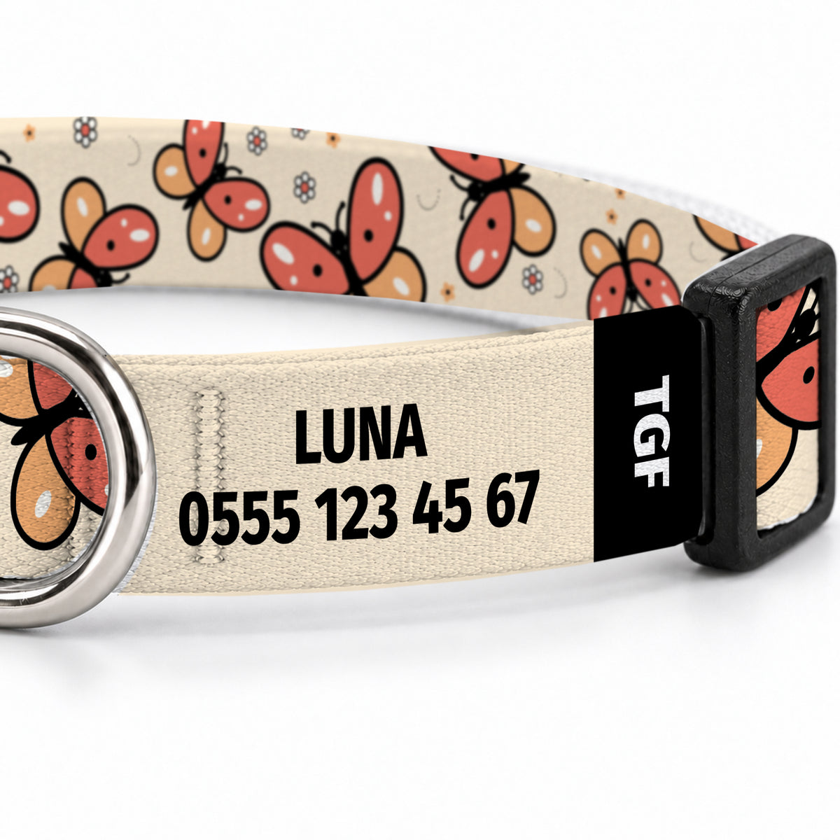 Flora Peach Kedi Tasması – Yakin Cekim