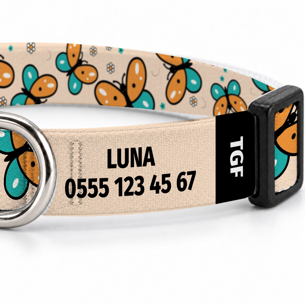 Flora Orange Kedi Tasması – Yakin Cekim