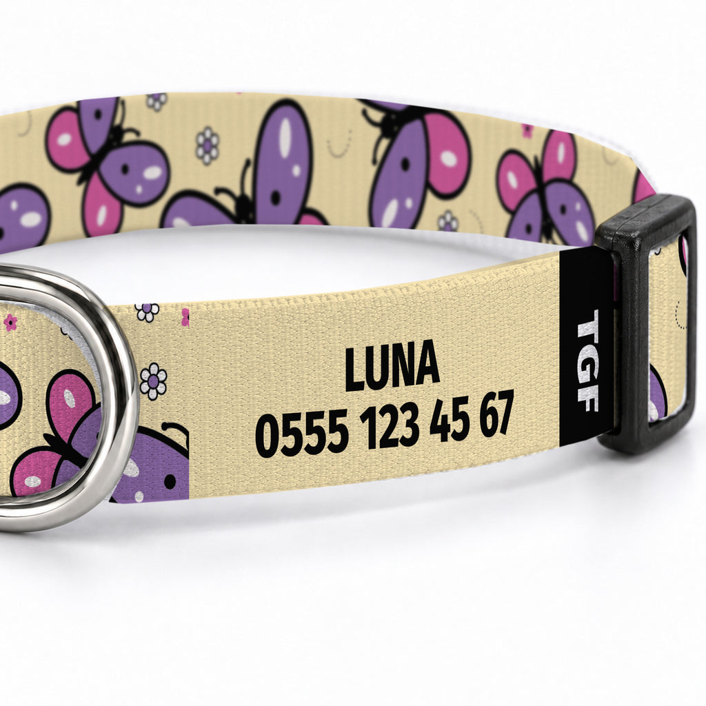 Flora Purple Köpek Tasması – Yakin Cekim