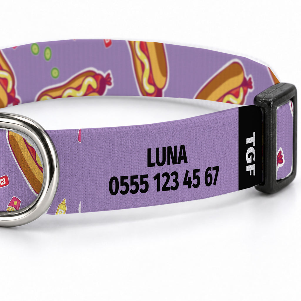 Hotdog Lilac Köpek Tasması – Yakin Cekim