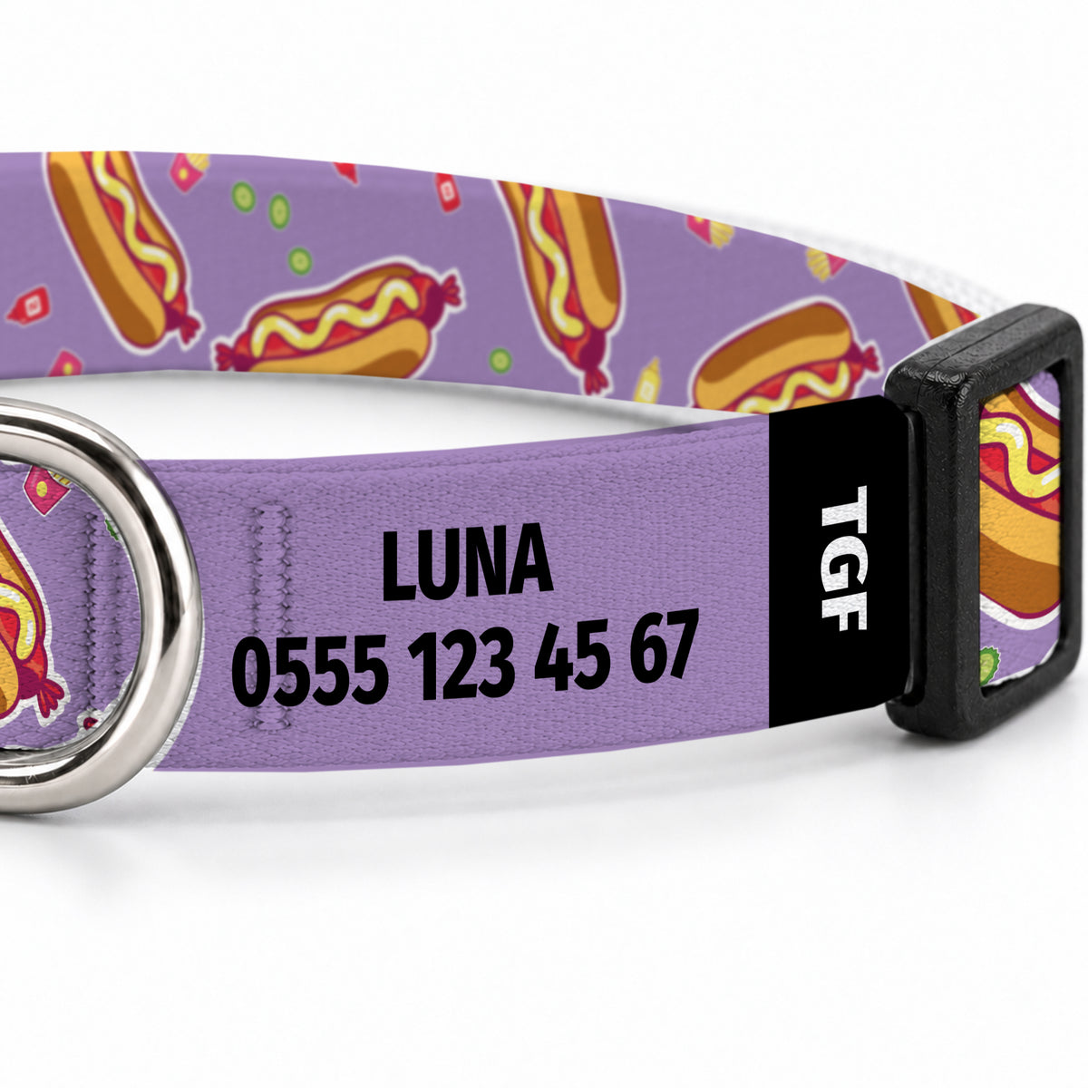 Hotdog Lilac Kedi Tasması – Yakin Cekim