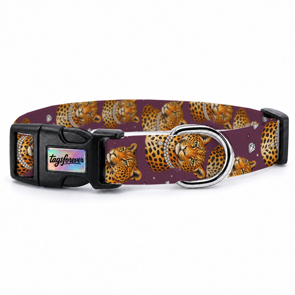 Plum Leopard Köpek Tasması – Urun