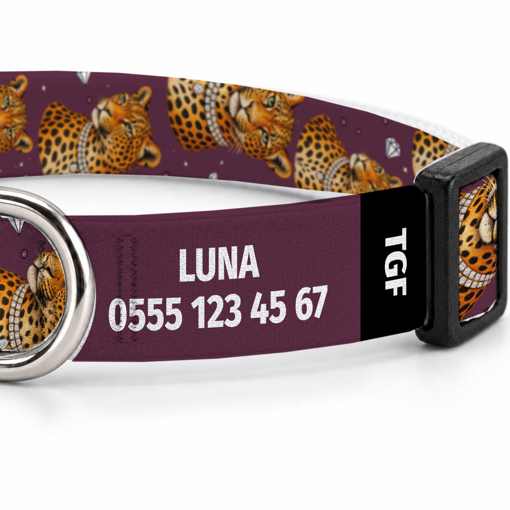 Plum Leopard Kedi Tasması – Yakin Cekim