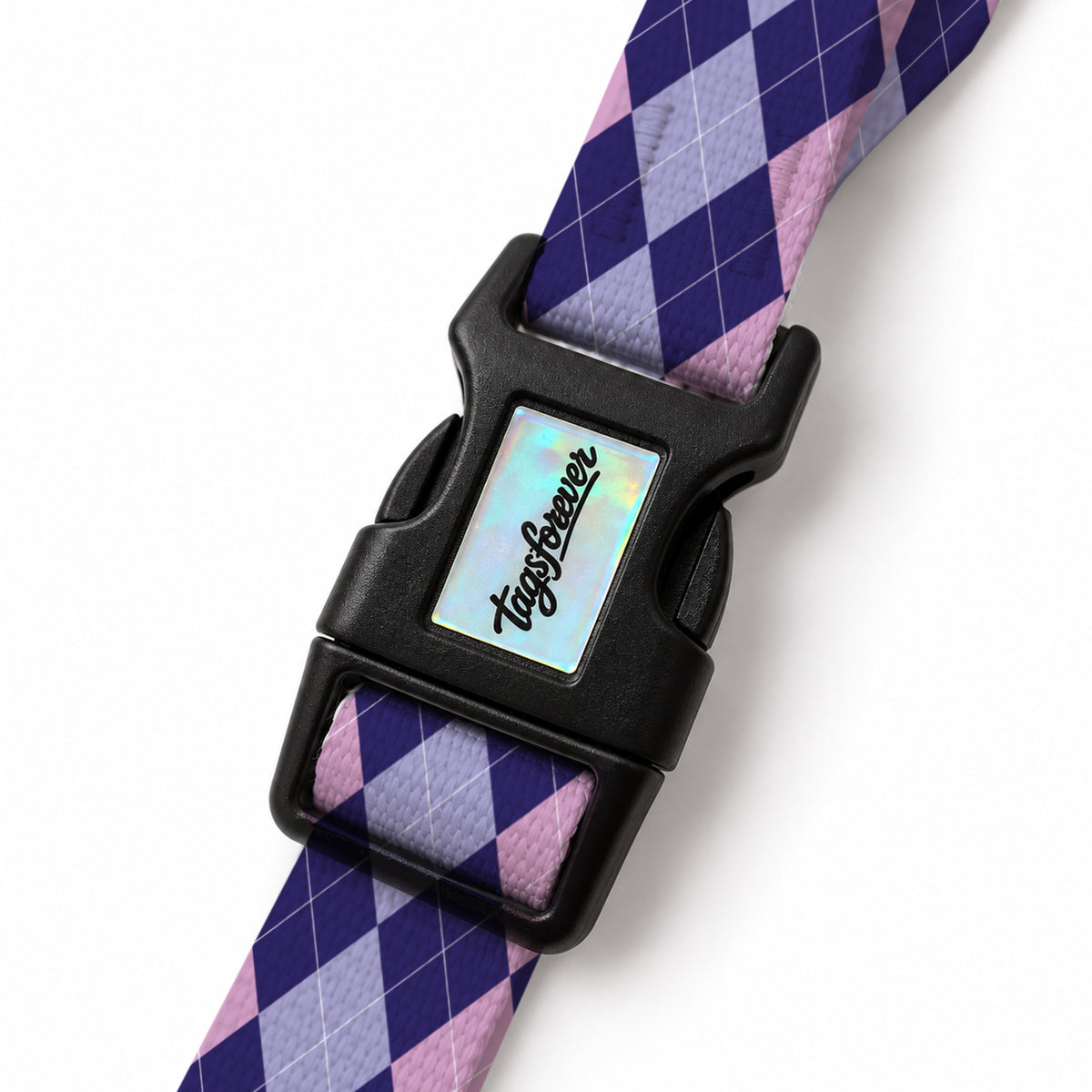 Lilac Check EasyFit Köpek Tasması – Klips