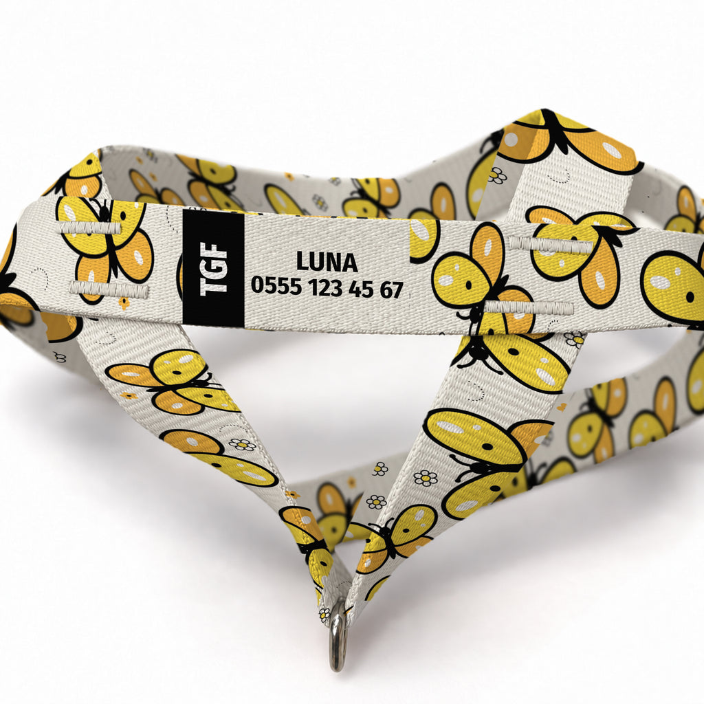 Flora Yellow EasyFit Köpek Tasması – Yakin Cekim