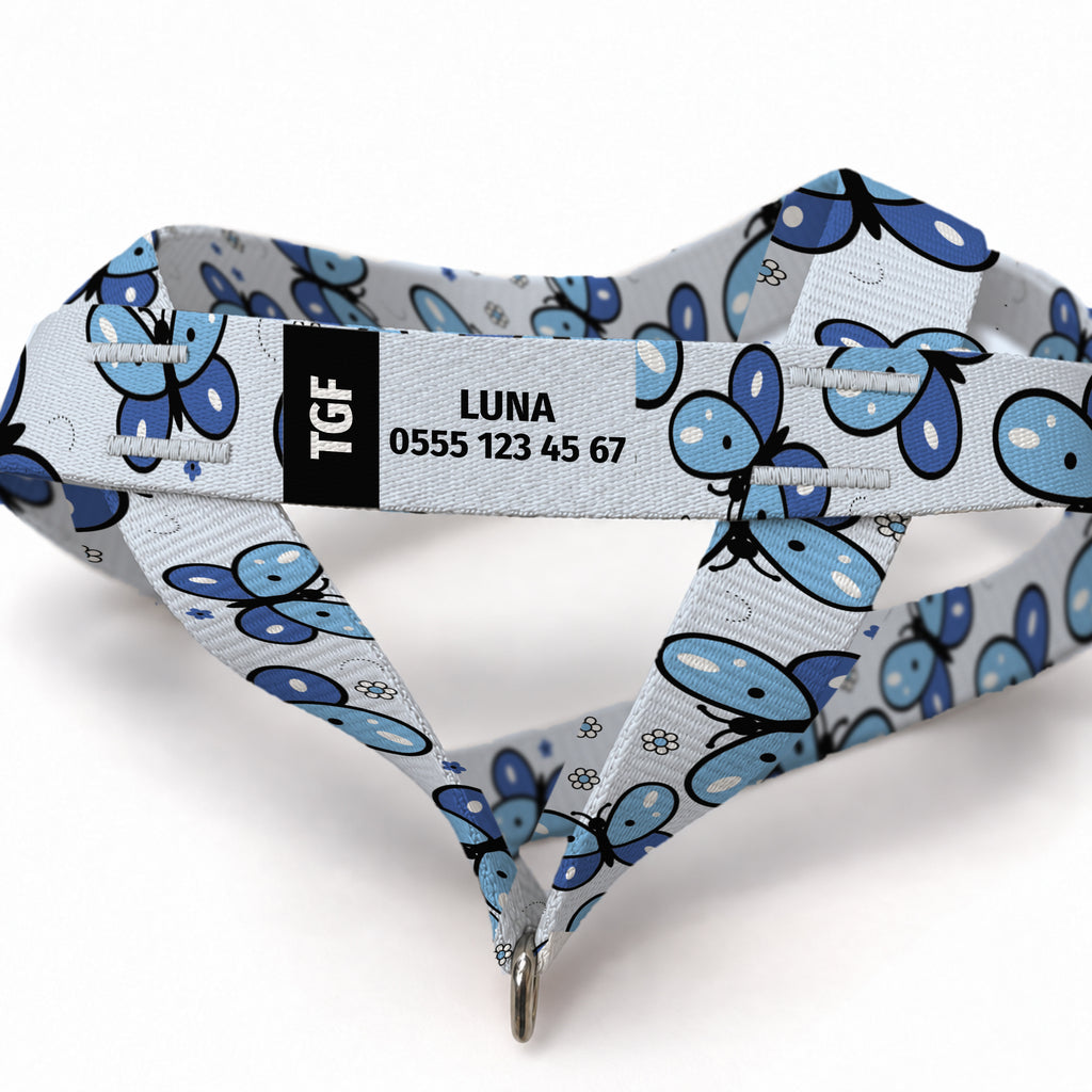 Flora Blue EasyFit Köpek Tasması – Yakin Cekim