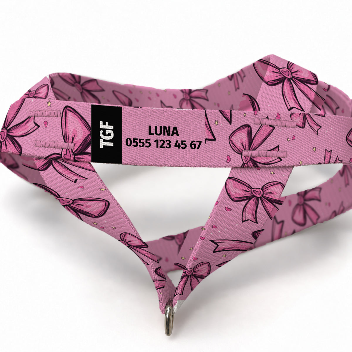 Pink Bow EasyFit Köpek Tasması – Yakin Cekim