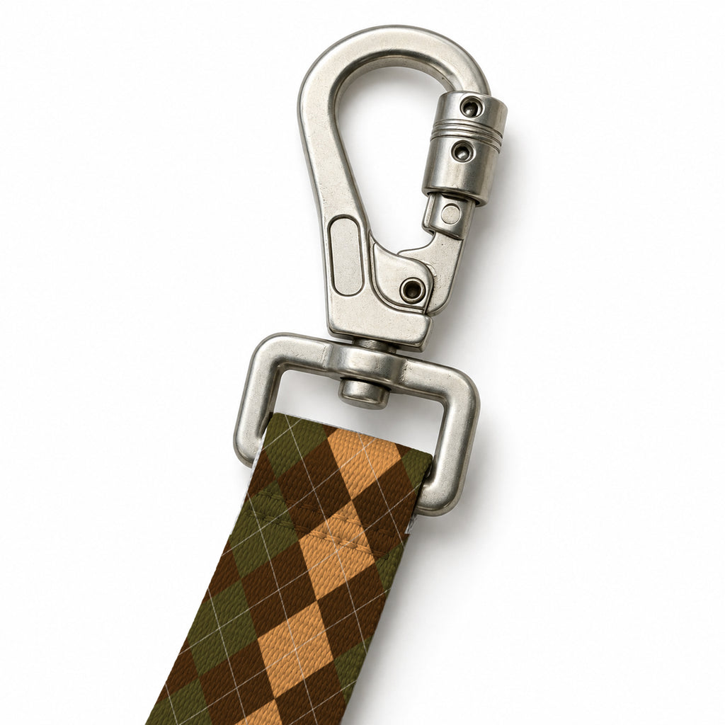 Olive Check Gezdirme Kayışı – Klips