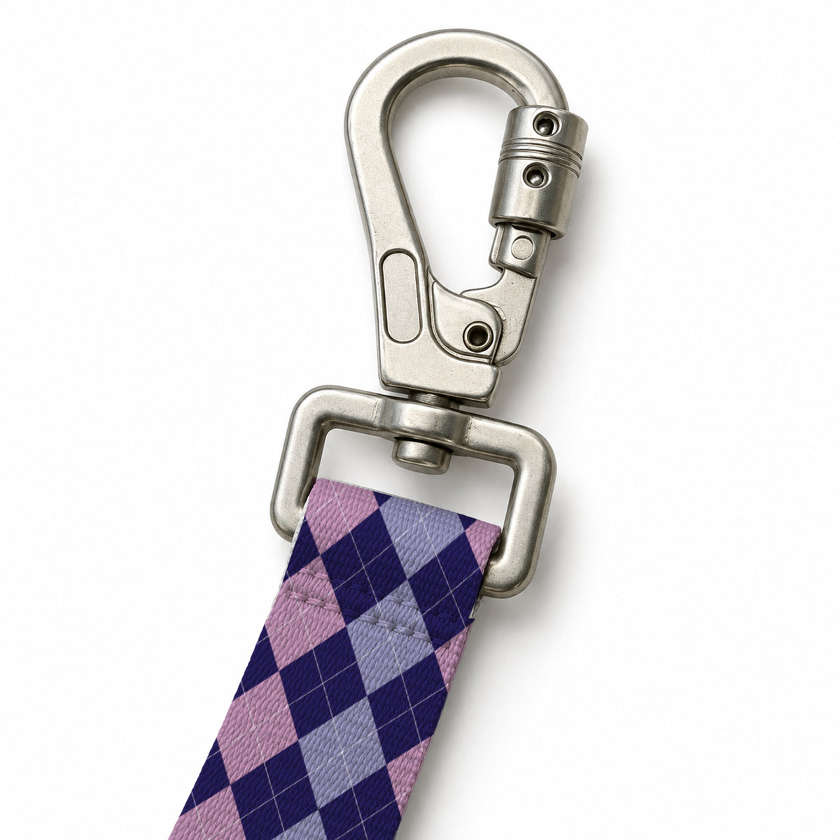Lilac Check Gezdirme Kayışı – Klips