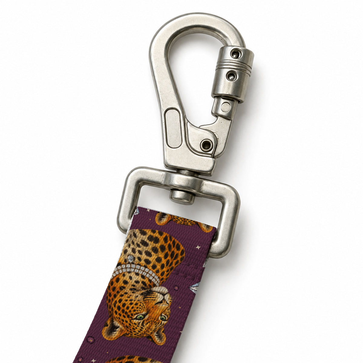 Plum Leopard Gezdirme Kayışı – Klips