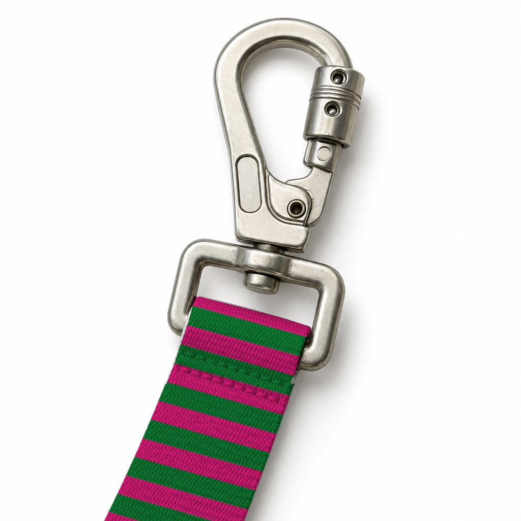 Berry Stripe Gezdirme Kayışı – Klips