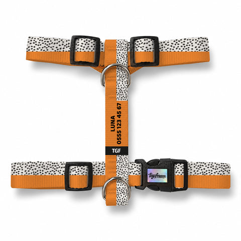 Spot Orange Köpek Göğüs Tasması – Urun