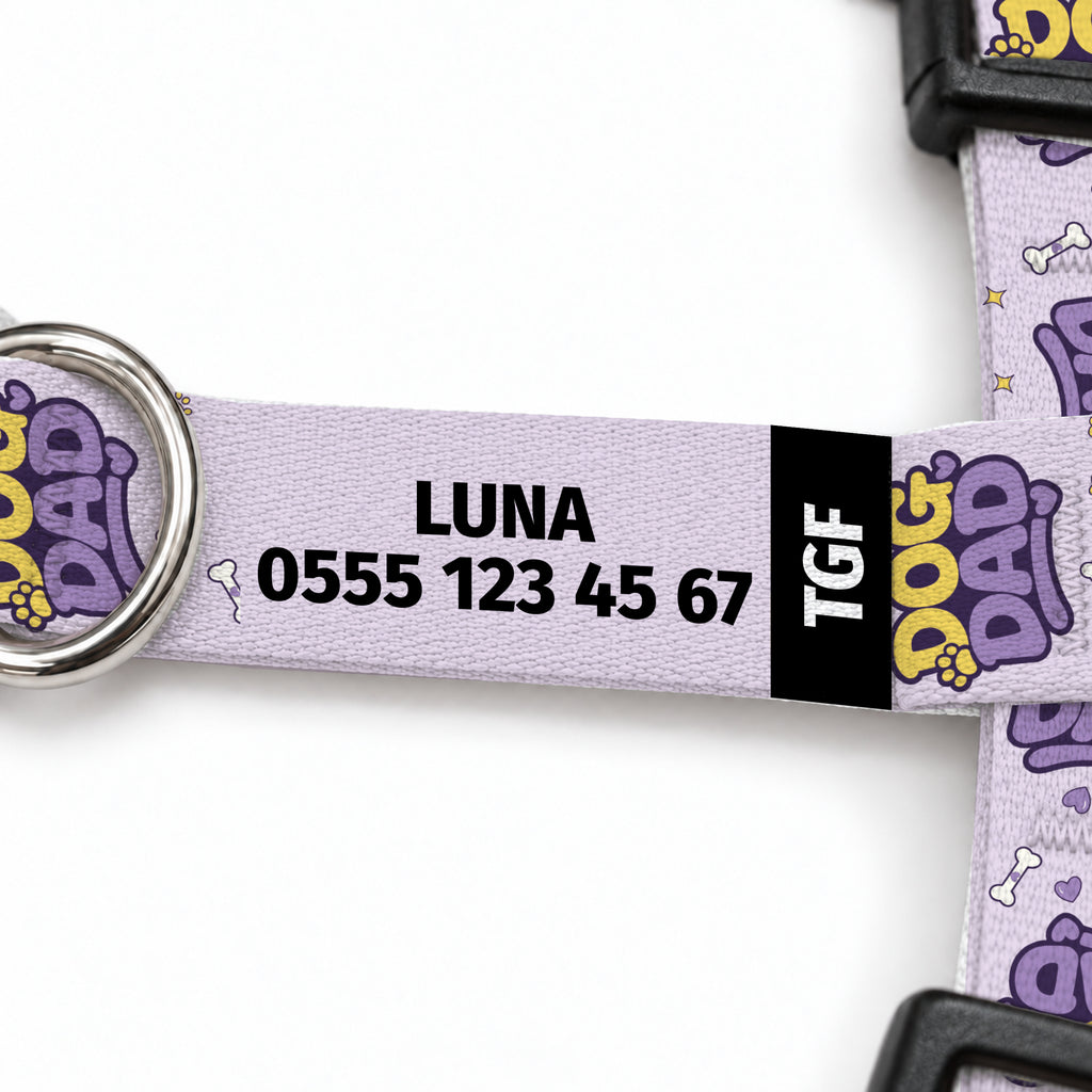 Papa Lilac Kedi Göğüs Tasması – Yazi Detayi