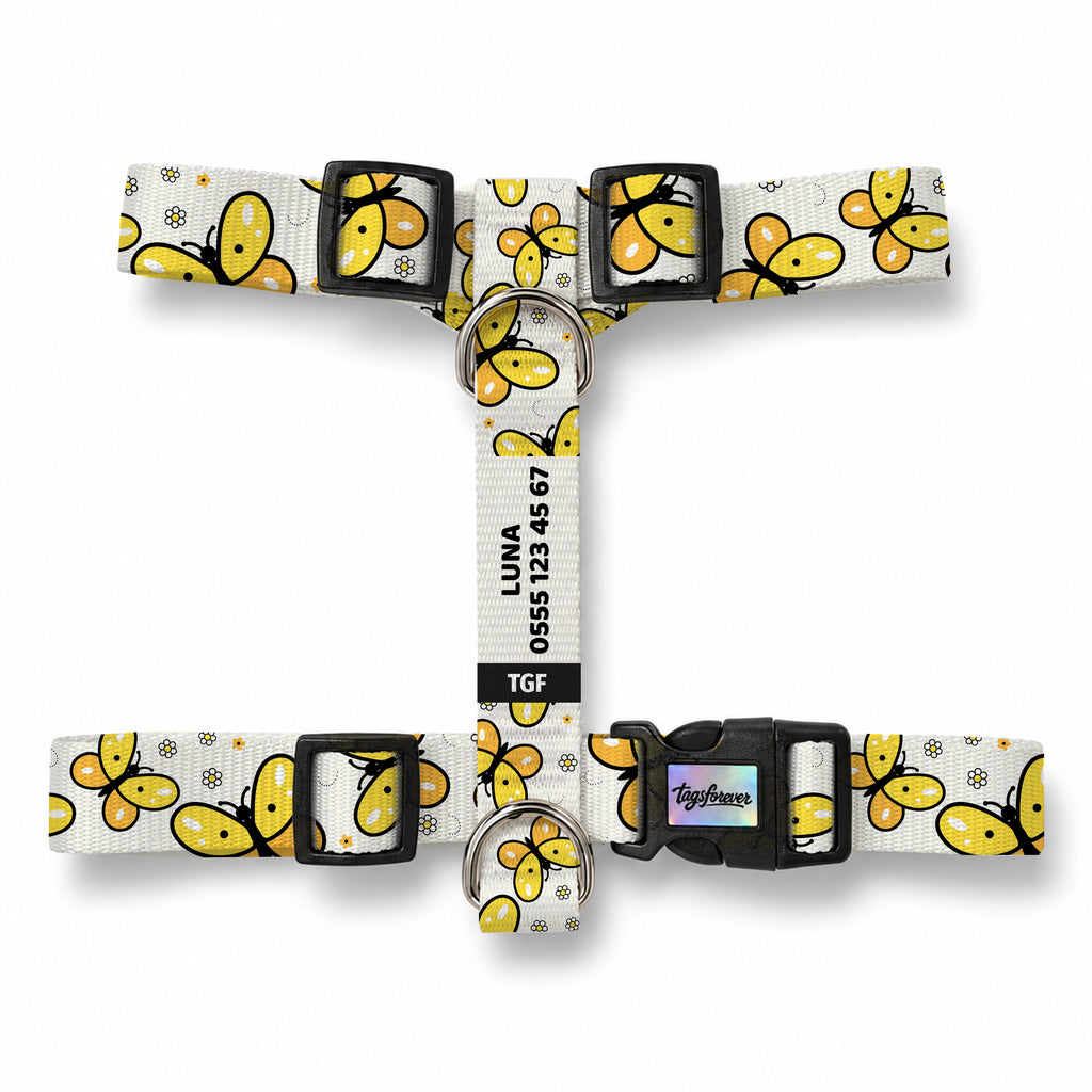 Flora Yellow Köpek Göğüs Tasması – Urun