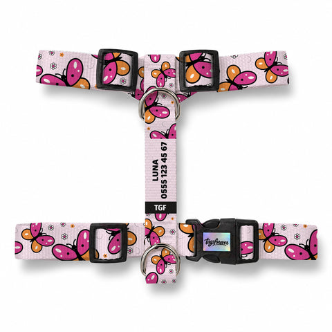 Flora Pink Köpek Göğüs Tasması – Urun