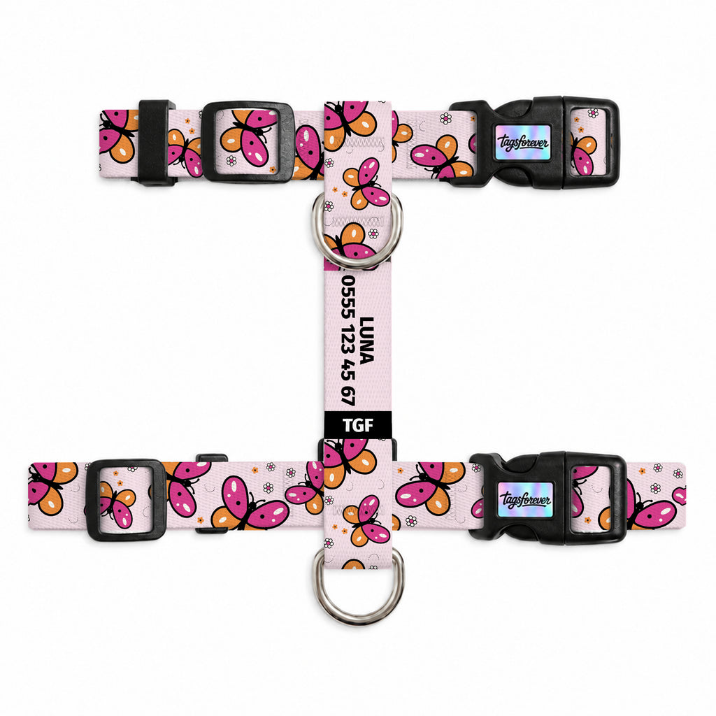 Flora Pink Kedi Göğüs Tasması – Urun