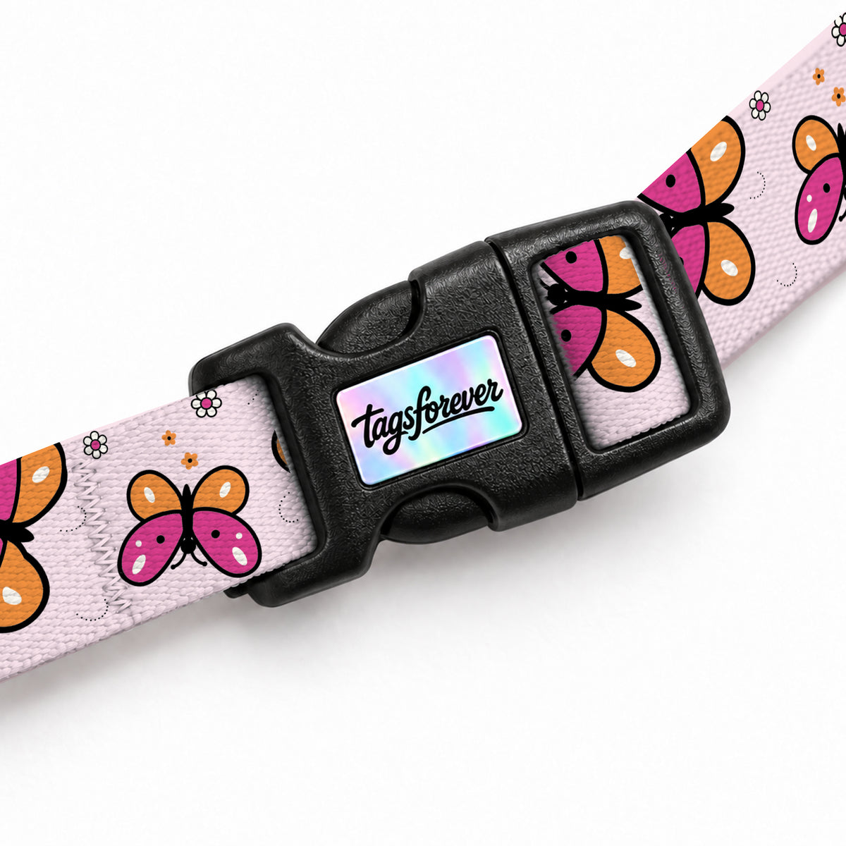 Flora Pink Kedi Göğüs Tasması – Klips