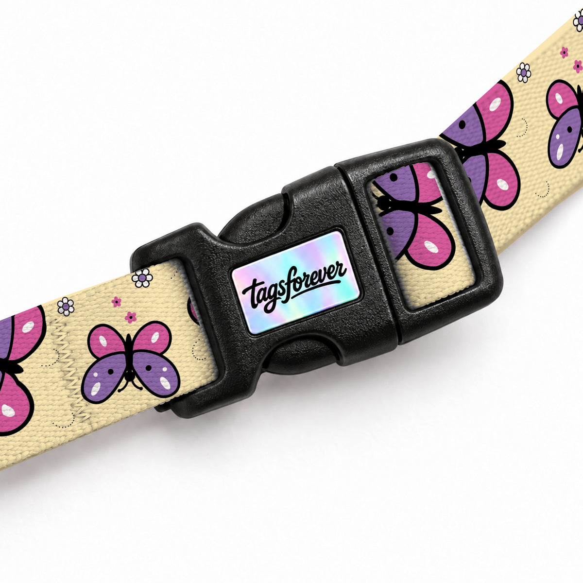 Flora Purple Kedi Göğüs Tasması – Klips
