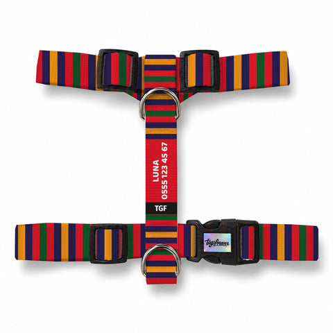 Color Stripe Köpek Göğüs Tasması – Urun
