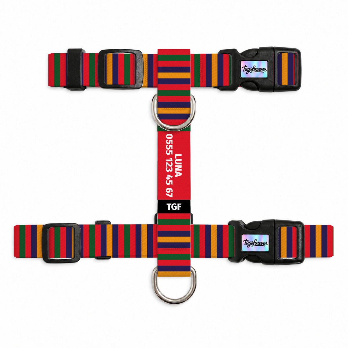 Color Stripe Kedi Göğüs Tasması – Urun